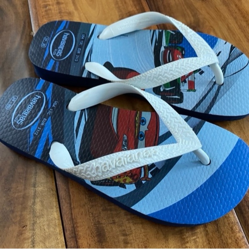 Havaianas Boy’s Cars Flip Flops Size 13c-NEW